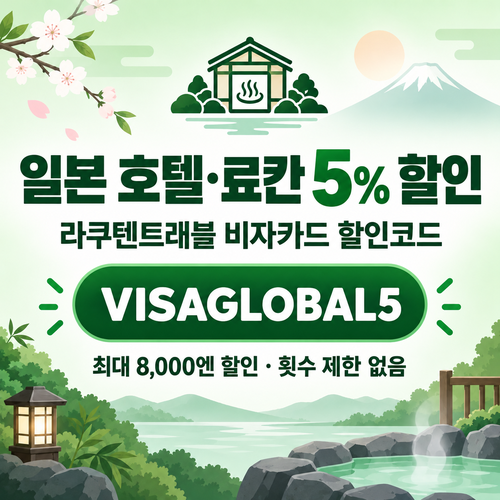 라쿠텐트래블 비자카드 5% 할인코드